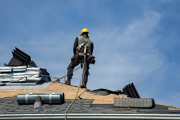 Professional Roof Replacement technician working in Durand, WI